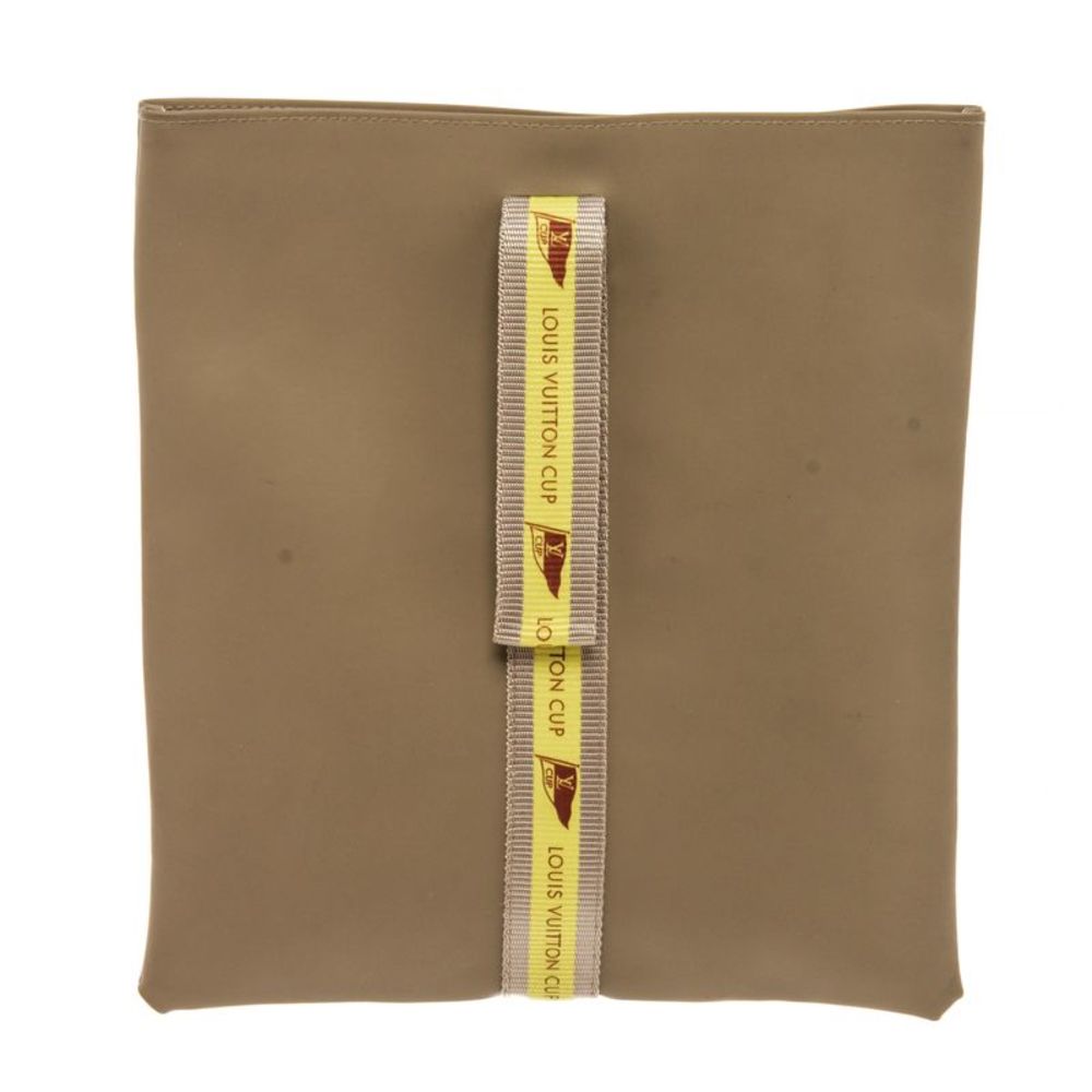 Louis Vuitton Khaki PVC Cup Pouch Clutch Bag